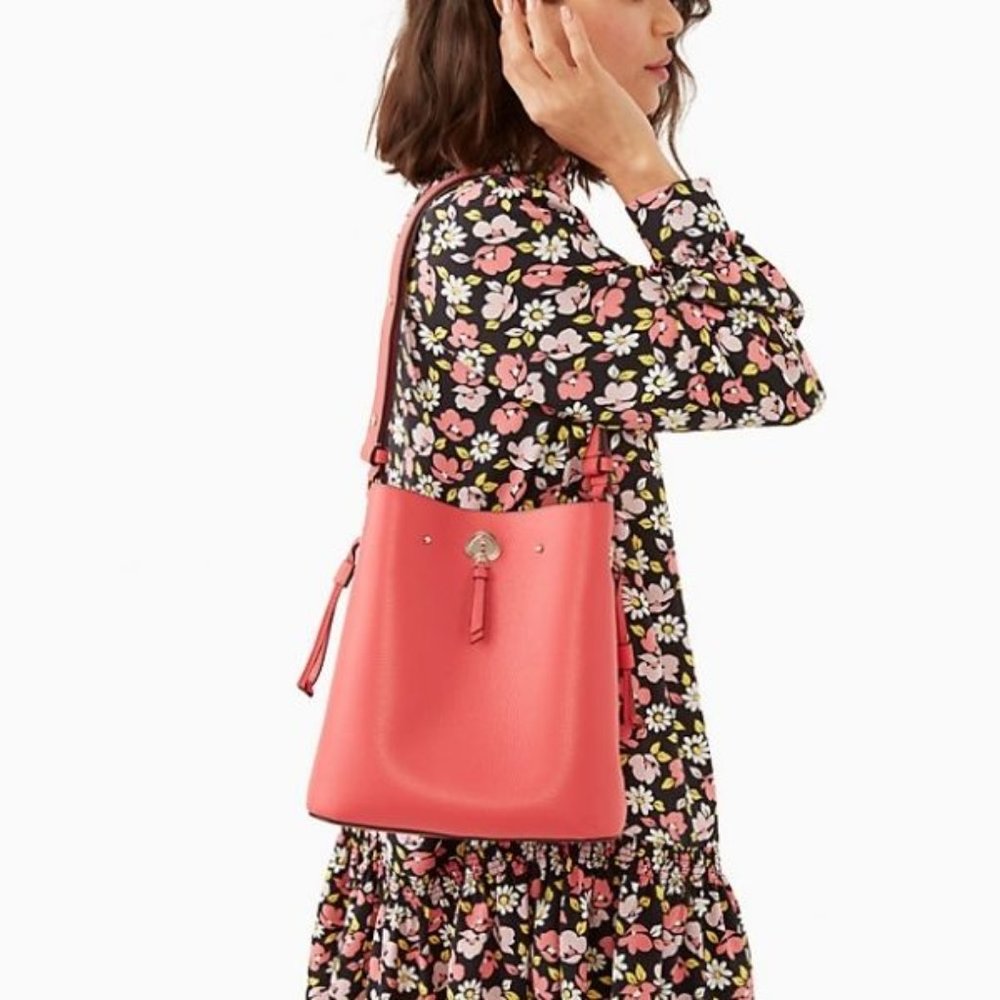 Kate Spade Marti Large Bucket Shoulder Cross Body Pink bag purse NWT